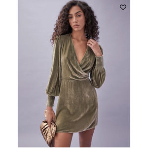 Reformation Gem Dress in Green Artichoke Size 0